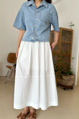 Crop Denim Shacket