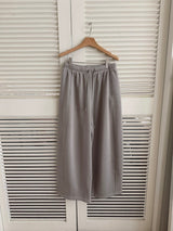 Comma Banding Pants in Beige, women's banded wide leg pants