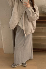 Plaid Bonded Blouson