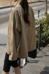High Neck Half Trench Coat