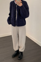 Raccoon Knit Pants, women's raccoon wool knit pants