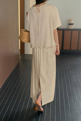 Linen Frill Hem Set