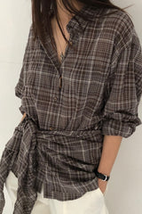 Plaid Wrap Shirt