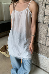 Chain Stitch Lace Trim Cami