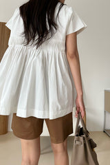 Cross Pintuck Blouse