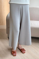 Crop Knit Wide Pant