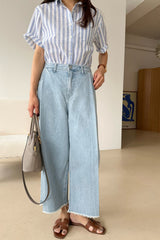 Light Pintuck Denim Pants