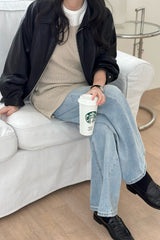 Side Tie Layering Knit Top