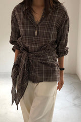 Plaid Wrap Shirt