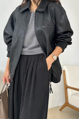 Leather Bomber Jacket