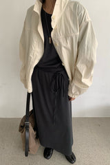 Strap Waist Rib Dress