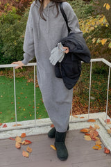 Soft Knit Hoodie Dress