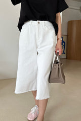 Ivory Denim Bermuda