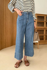 Wide Hem Stitch Jeans