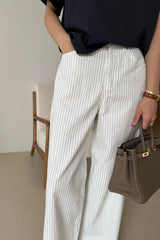 Stripe Cotton Pants