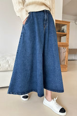 Denim Flare Skirt