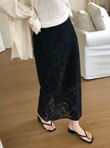 Floral Lace Maxi Skirt