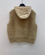 Boucle Hood Zip-Up Vest