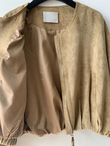 Suede Blouson Jacket