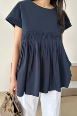 Cross Pintuck Blouse