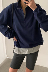 Terry Half Zip Pullover