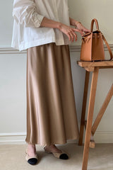 Elegant Satin Flare Skirt