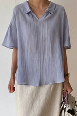 Button Linen Yoru Blouse