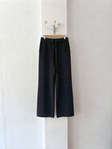 Delight Knit Pants in Black, women's knit wide leg banding pants