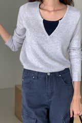 Contrast Wool Knit