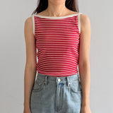 Stripe Boat Neck Tank