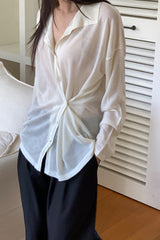 Loose Knit Collar Cardigan