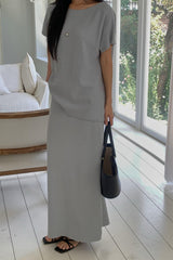 Boatneck Skirt Set