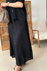 Pleats Maxi Skirt