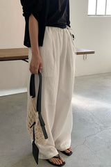 Textured Tie Pants
