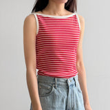 Stripe Boat Neck Tank