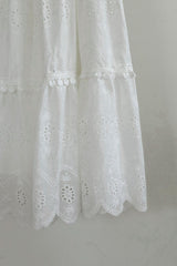 Tiered Eyelet Maxi Skirt