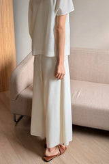 Crop Knit Wide Pant