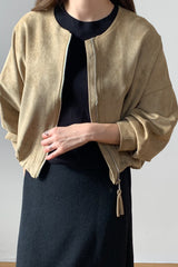 Suede Blouson Jacket