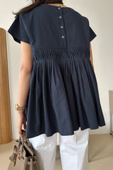 Cross Pintuck Blouse