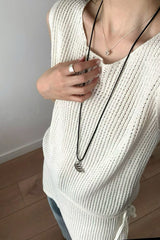 Side Tie Layering Knit Top
