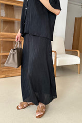 Pleats Maxi Skirt