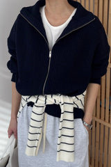 Wednes Knit Zip Up