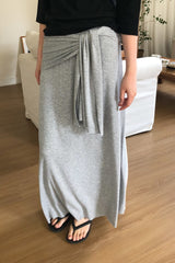 Waist Tie Jersey Skirt