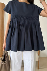 Cross Pintuck Blouse