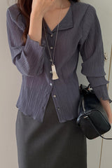 Pleats Twoway Blouse