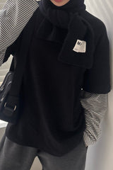 Stripe Sleeve Layered Tee