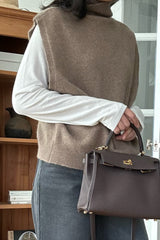 Reversible Cashmere Turtle Vest