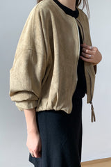 Suede Blouson Jacket