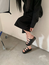 R841 Triple-Strap Platform Sandal