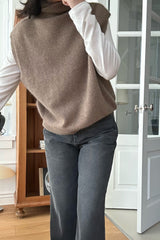 Reversible Cashmere Turtle Vest